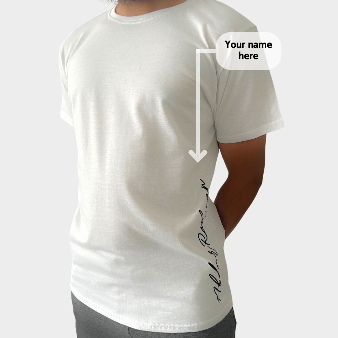 White Customised Unisex T-Shirt - Original Collection