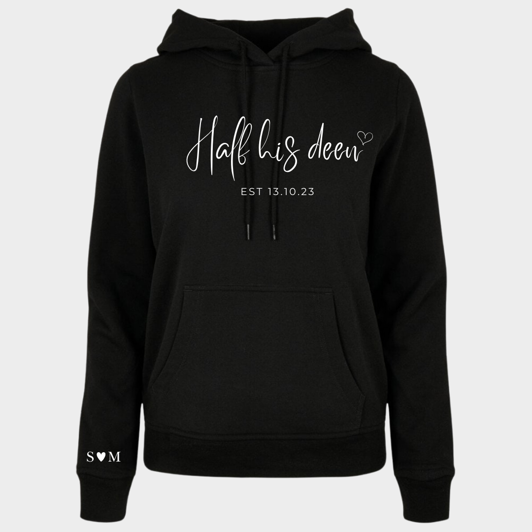 Couples Customised Memorable Black Hoodies - Couples Collection