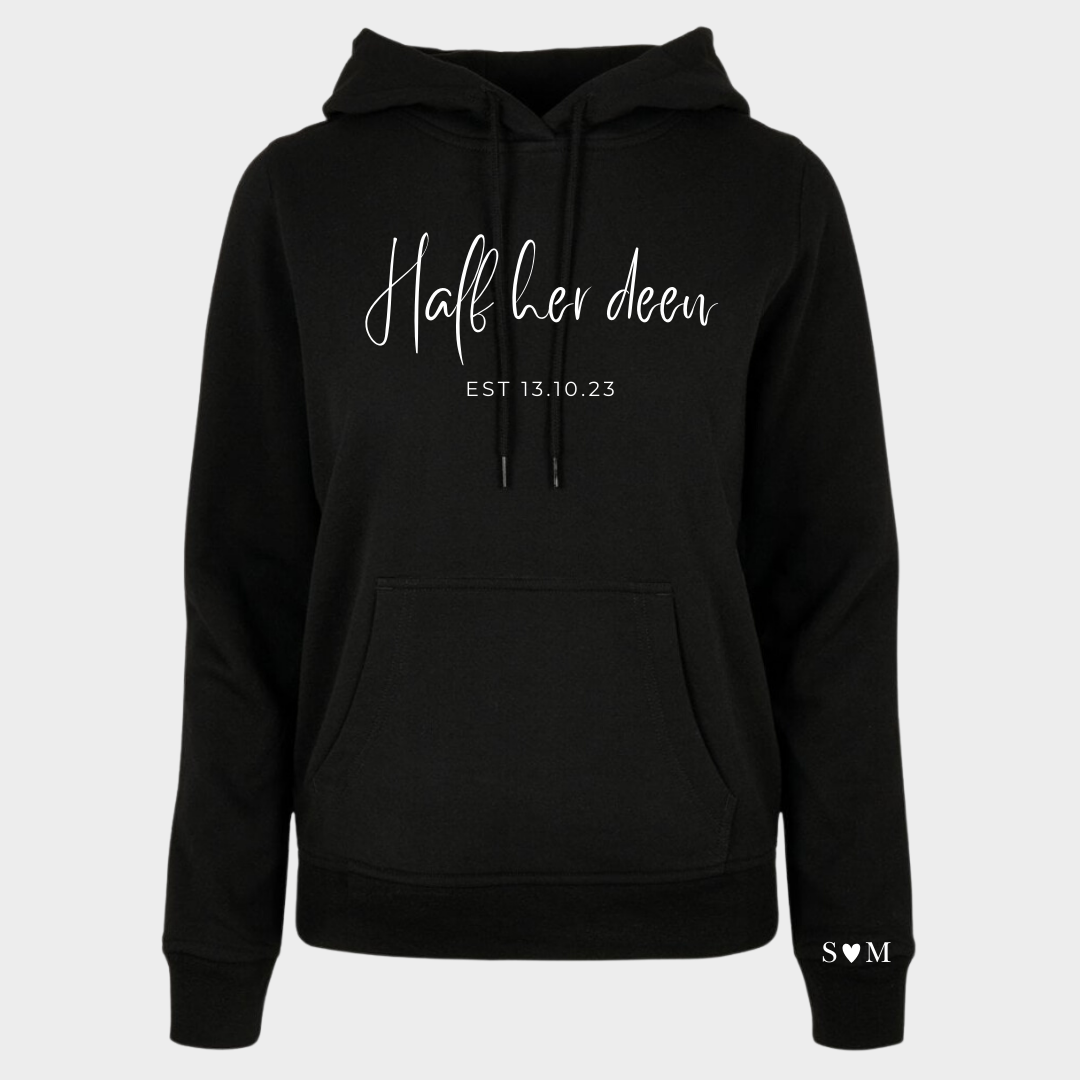 Couples Customised Memorable Black Hoodies - Couples Collection